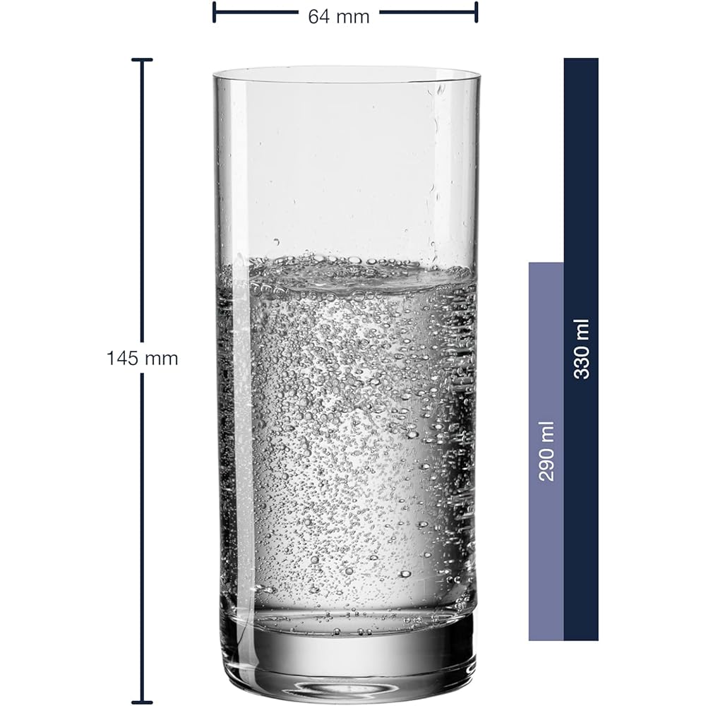 LEONARDO Tumbler Clear Size:∅6.4×H14.5cm Tumbler 350ml Easy+ 039616 6 pieces