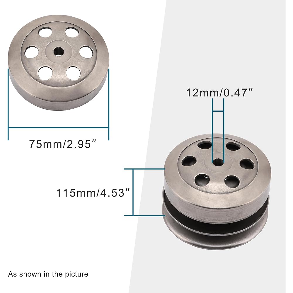 GOOFIT Complete Clutch Assembly Rear Clutch Replacement GY6 49cc 50c 139QMB Scooter Taotao Sunl