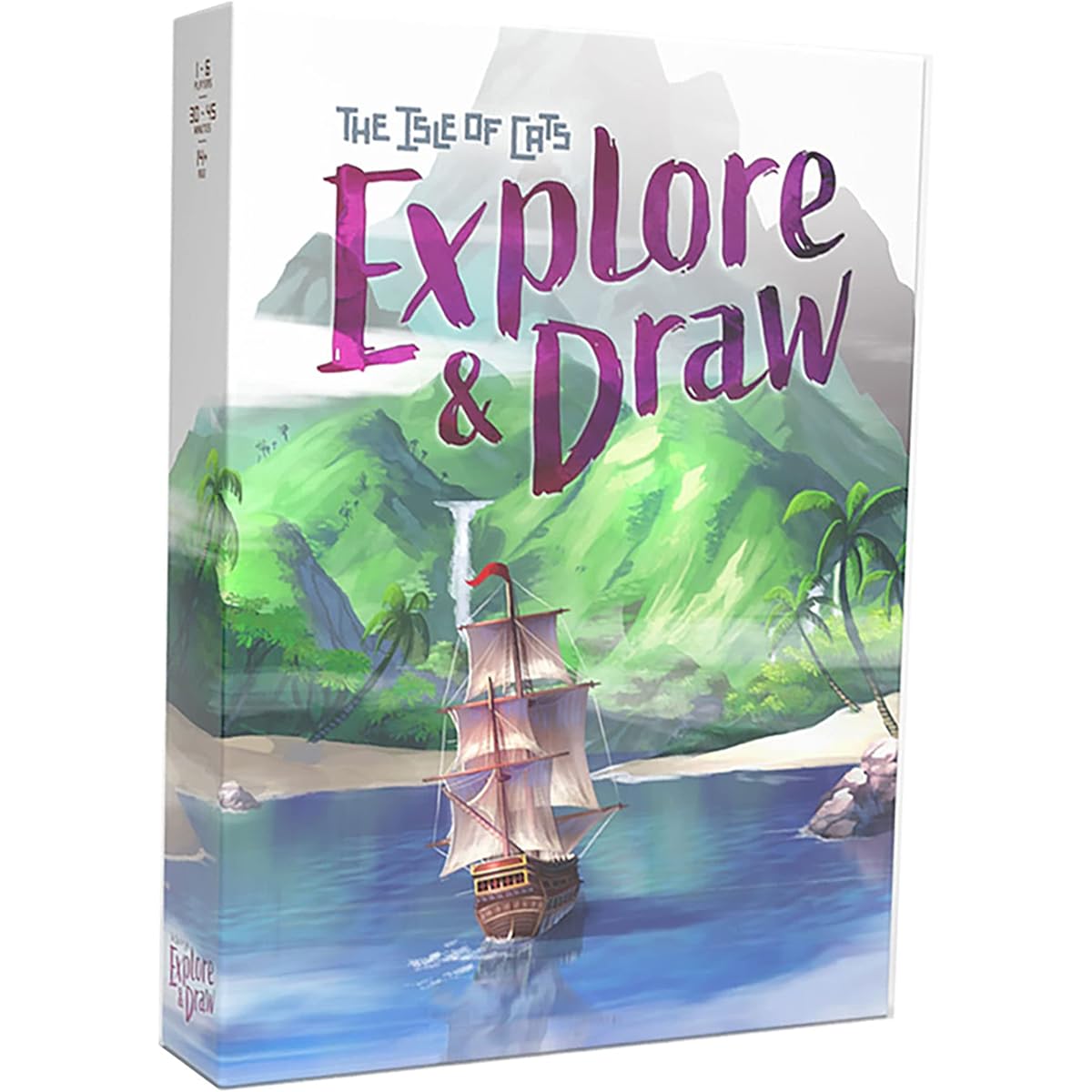 City of Games | The Isle of Cats: Explore & Draw - Board Game Ages 10+ 1-6 Players 30-45 Minutes
