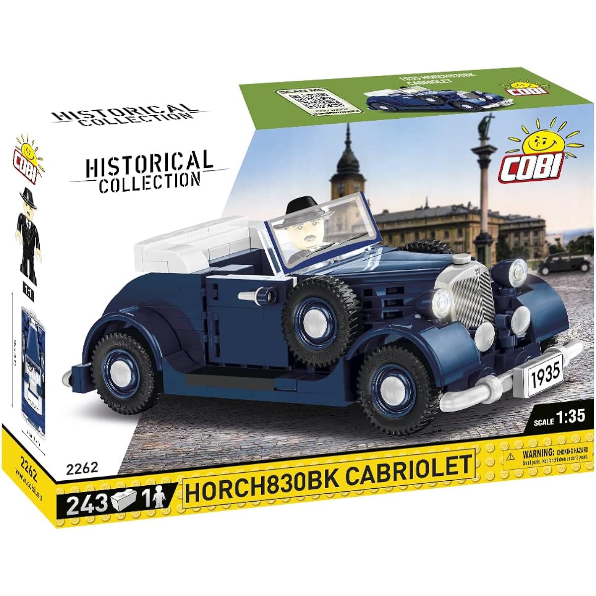 Cobi Historical Collection #2262 Horch 830BK Cabriolet (German Army) 1/35 scale