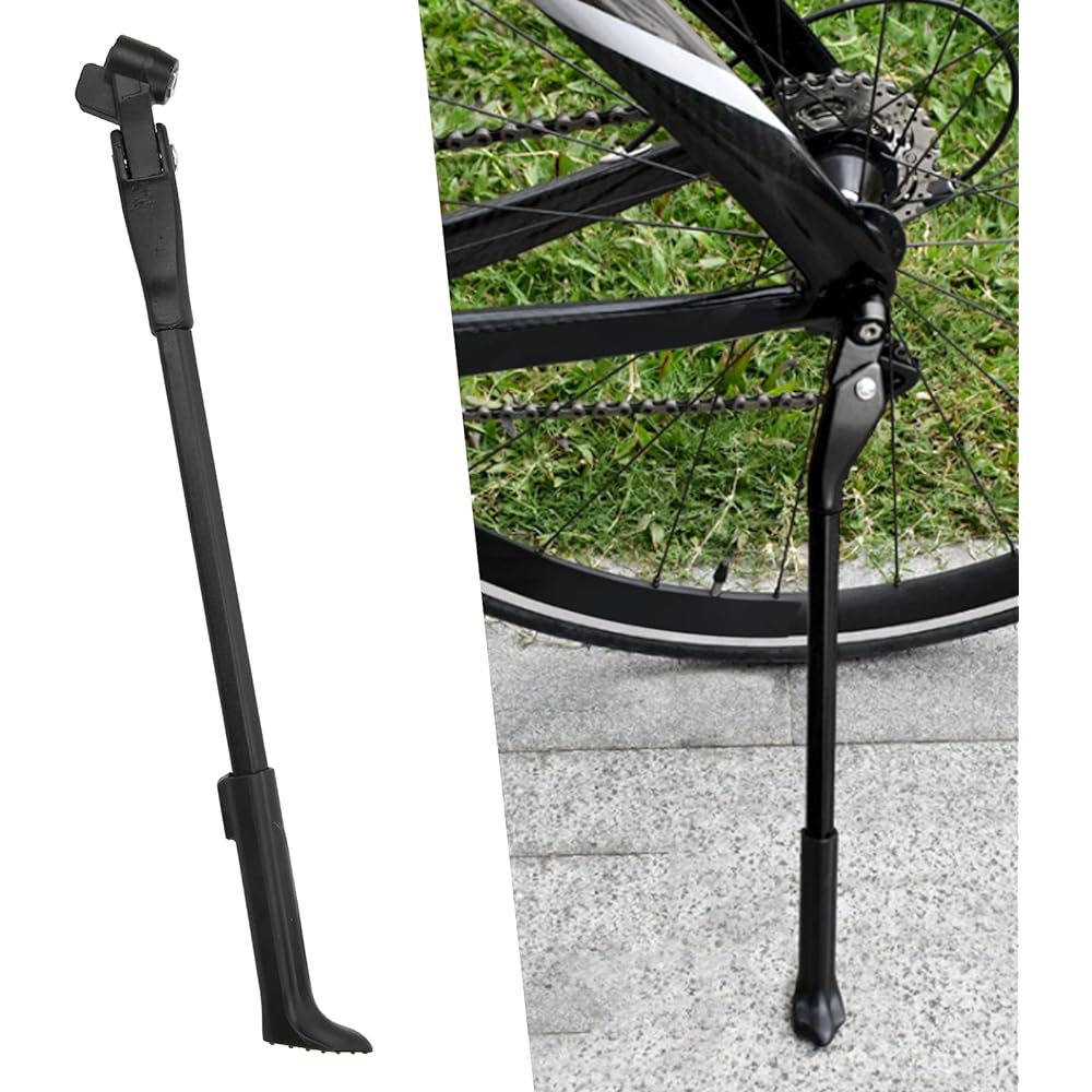 BRDI Road Bike Kickstand, Strong and Durable Bike Kickstand Adjustable with Anti-Slip Pad for Folding Bike, for Mountain Bike Road Bike