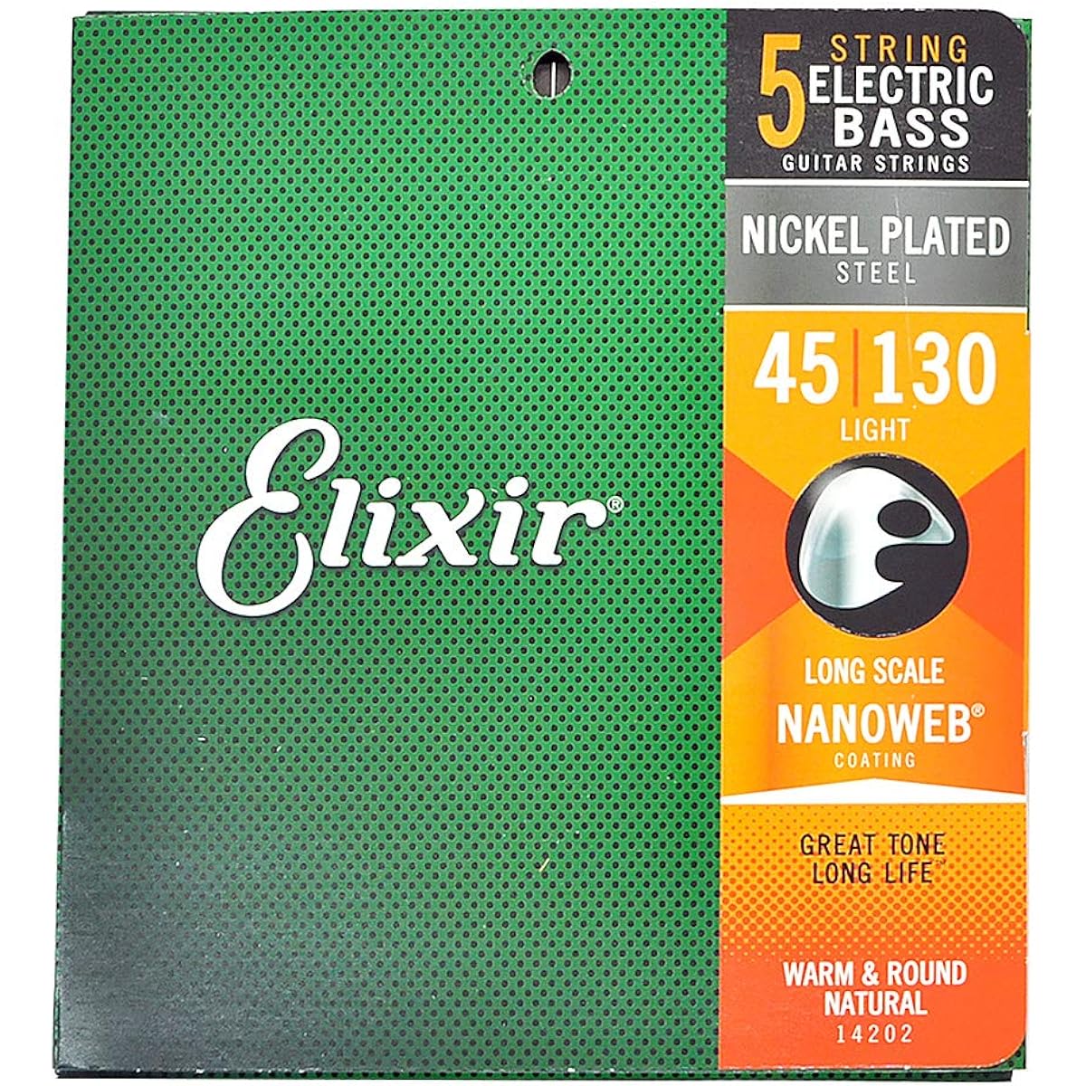 ELIXIR Bass String NANOWEB Light Long Scale #14202 5 String Electric Bass String
