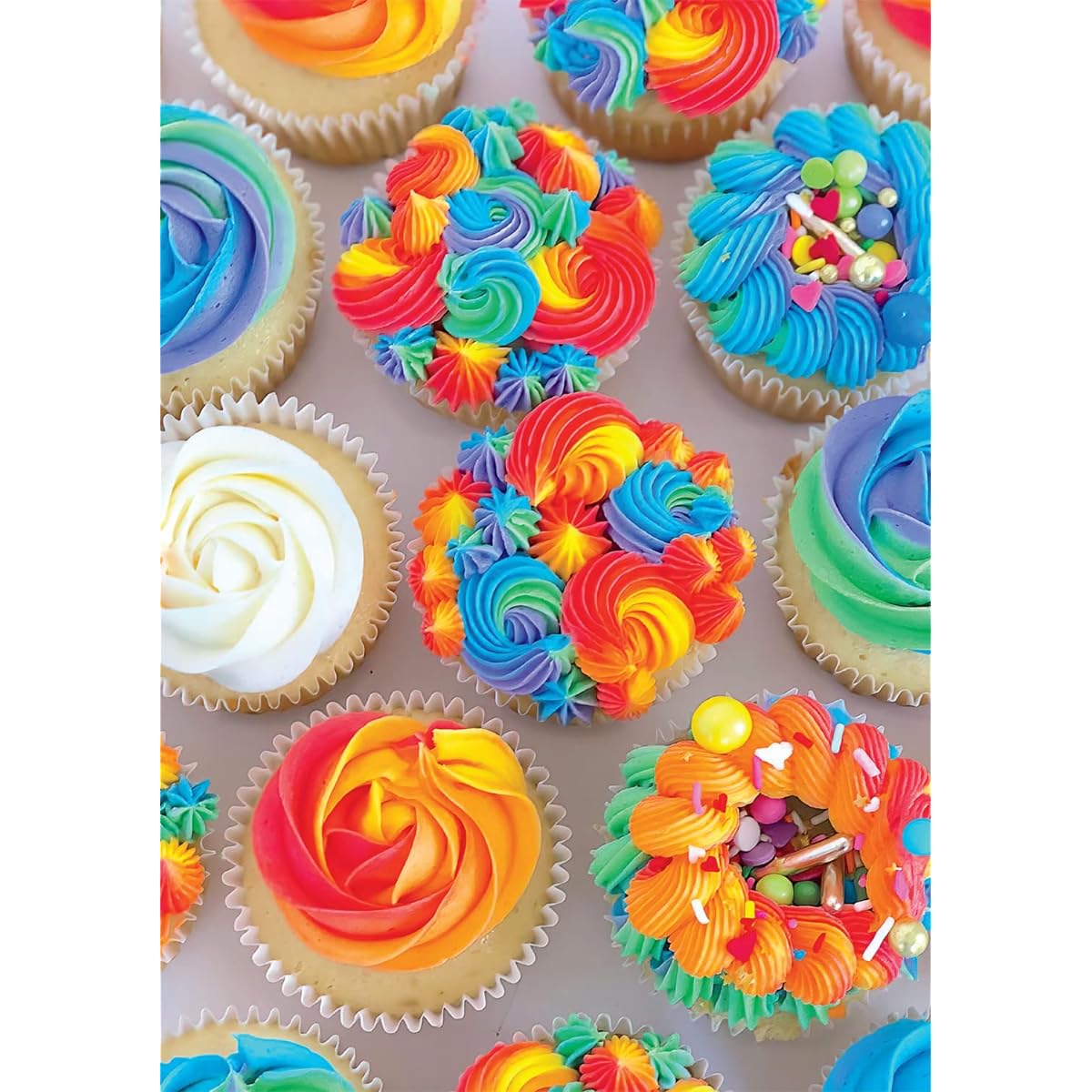 Buffalo Games Rainbow Cupcakes 300 Large Piece Jigsaw Puzzle