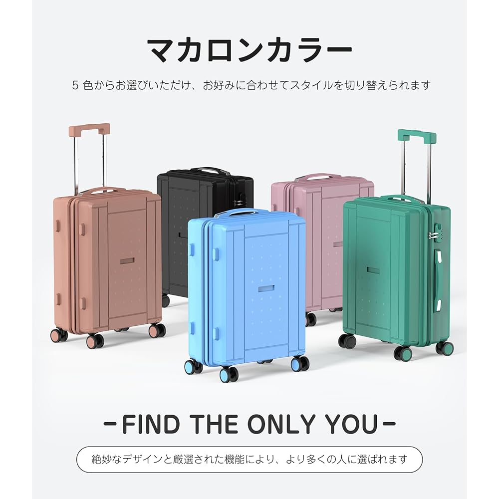 [Storager] Suitcase Carry Bag Carry Case Lightweight Large Quiet Double Casters Shockproof Travel Business Suitcase Carry Case Carry-on Zipper Carry Bag Ultra Light Zipper Popular Mini Trunk (5 colors available in 3 sizes)