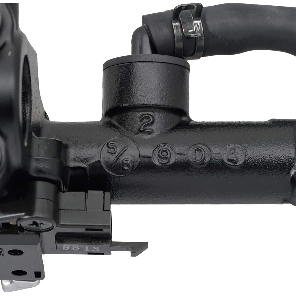 Daytona NISSIN Motorcycle Clutch Master Cylinder Horizontal 5/8 inch Black Body/Buff Clear Lever 61750