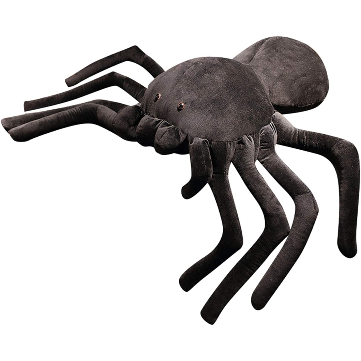 Spider Realistic Spider Black Spider Stuffed Animal Lifelike Reptile Giant Body Pillow Animal Toy Kids Large Size Animal Fluffy Halloween Party Garden Haunted House Prank Goods 30-120cm
