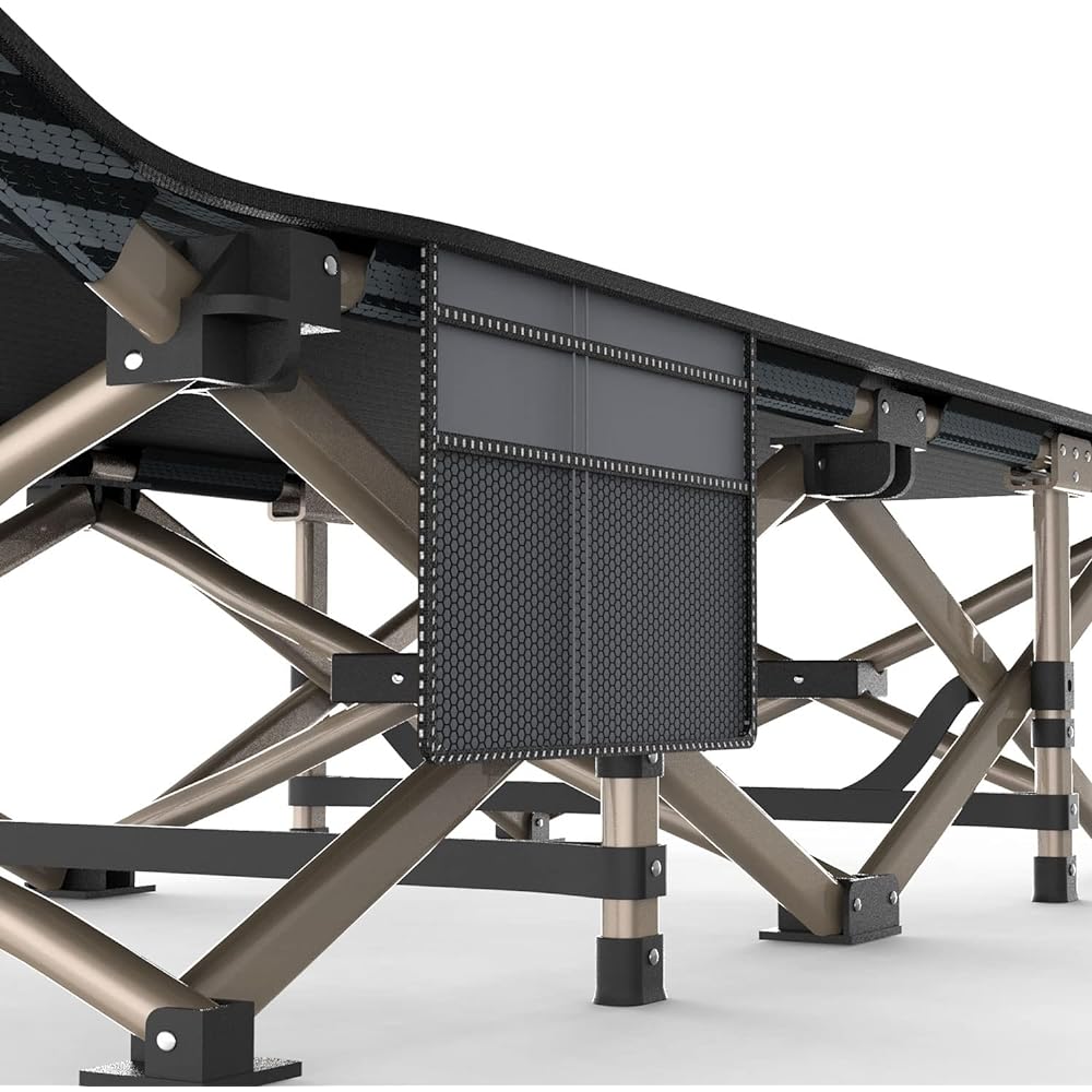 ATORPOK Folding Bed, Cot, Foldable Bed, Outdoor Bed, Load Capacity 200kg, Camping Bed, Waterproof, Breathable, Lightweight, Convenient Storage, For Home, Outdoor, Office, Easy to Carry Bag Included, Made of Steel, Durable, Stable, Compact, Storage Bag In