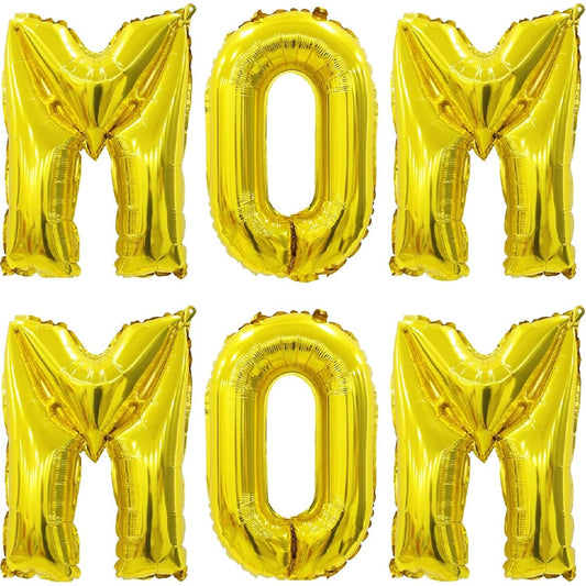 16inch Mom Banner Balloons, Mother's Day Balloons, Mother's Birthday Letter Balloons, Baby Shower Balloons, Party Decorations
