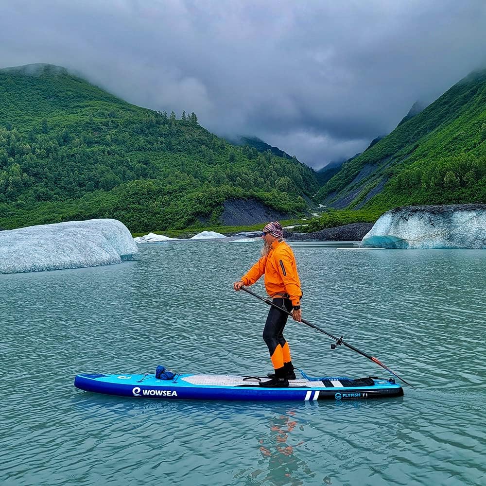 WOWSEA Flyfish F1 SUP SUP Up Paddle Board Sup Board 11.6'(353cm) x 32"(81cm) x 6"(15cm) Paddle Board | Racing & Travel iSUP | Blue