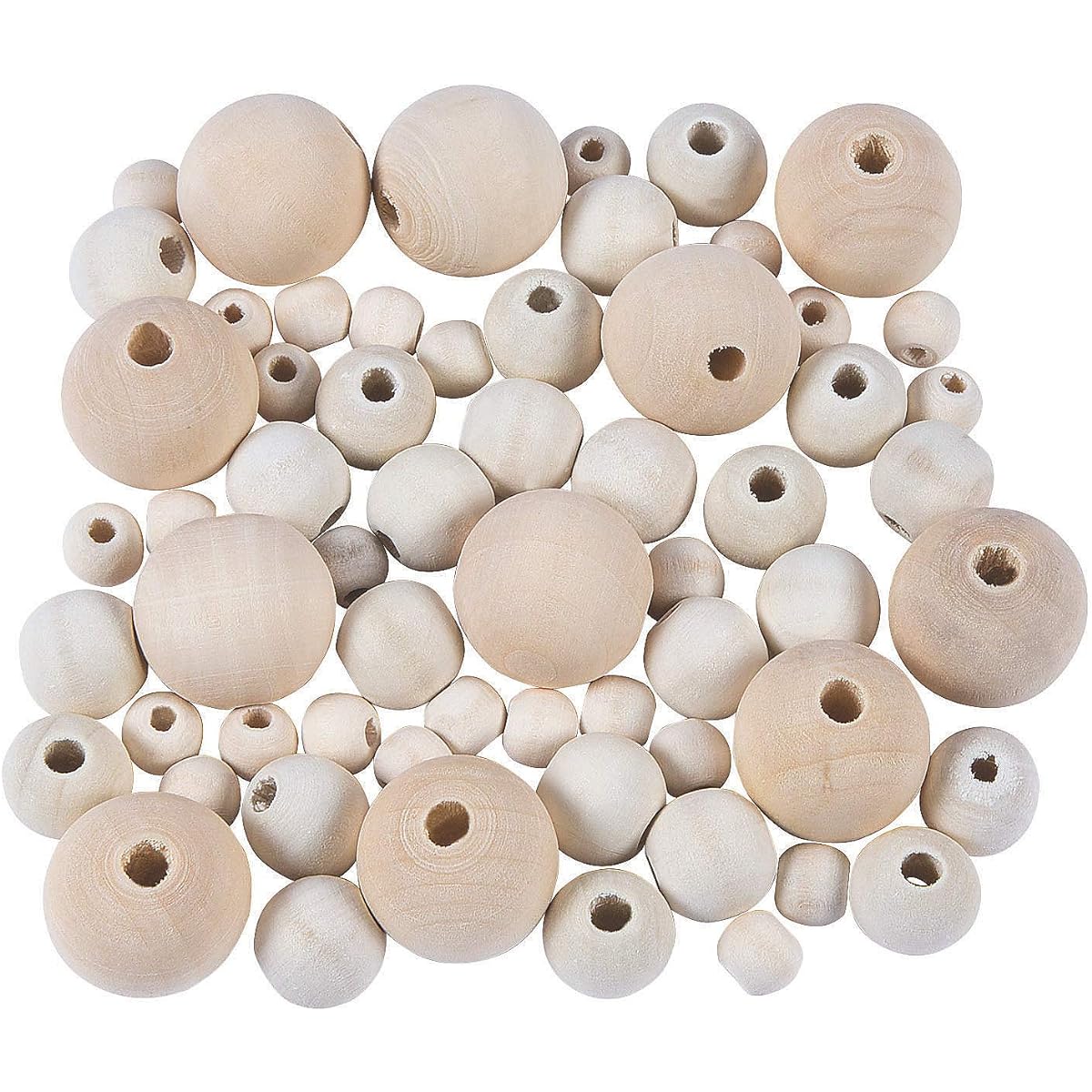 Mega Wood Beads Assortment (280 Pack) - Crafts for Kids and Fun Home Activities