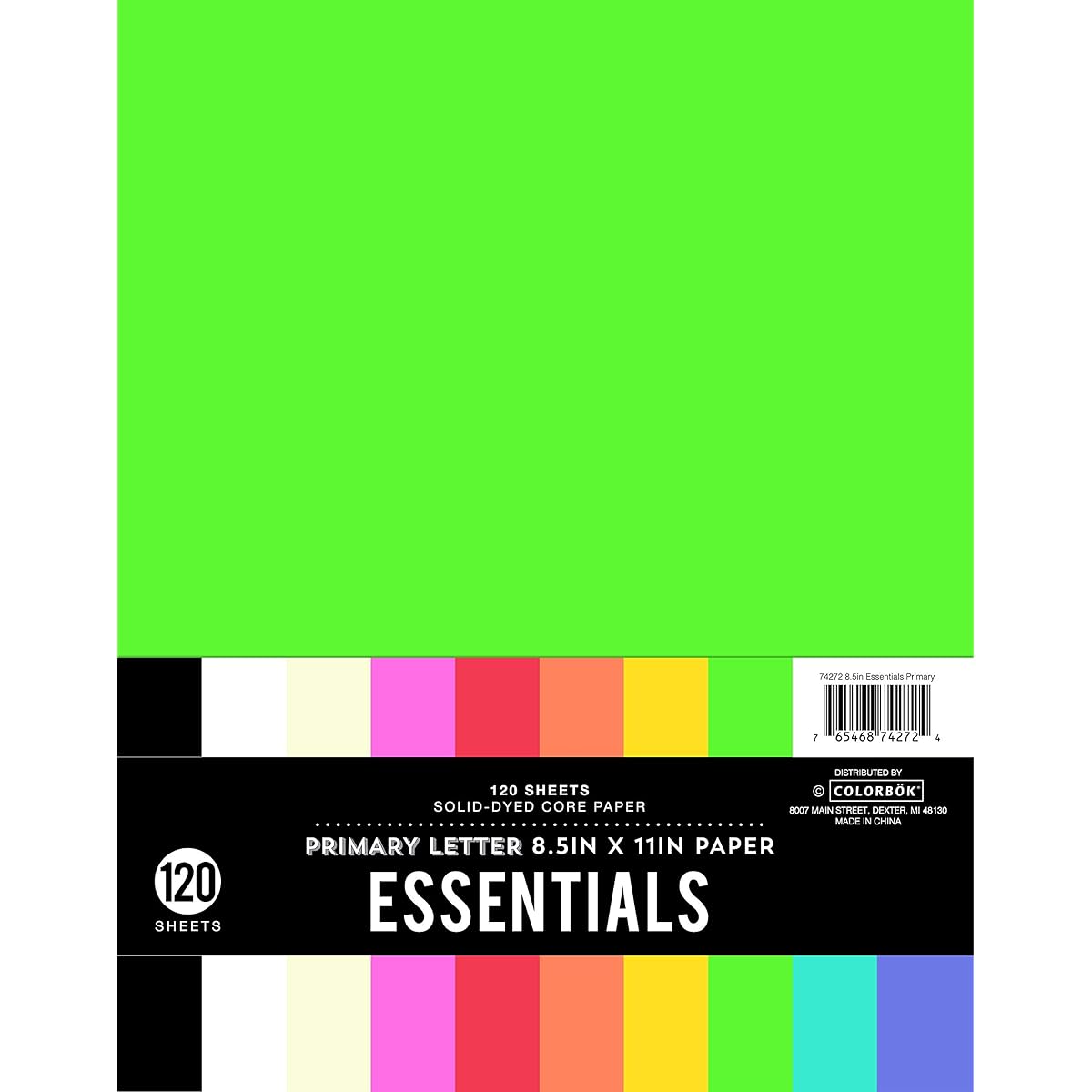 Colorbok Primary 8.5 inch Paper Essentials