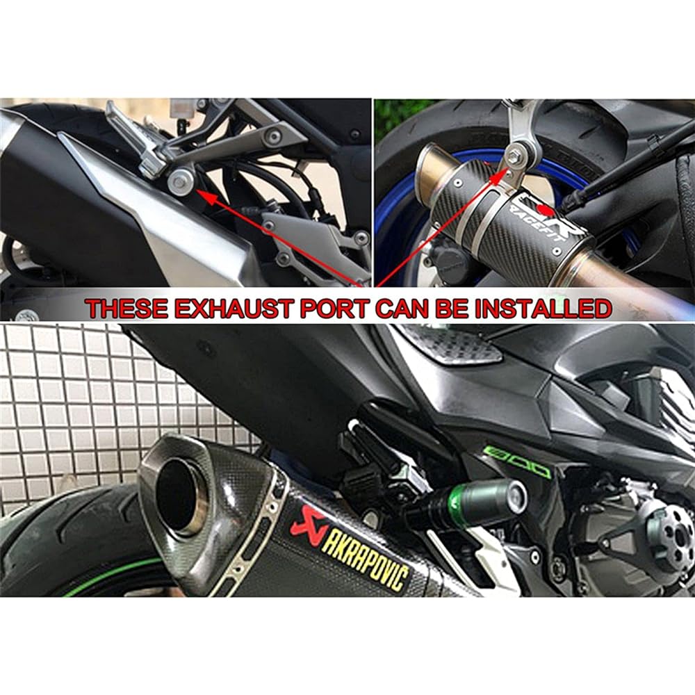 DEMUR Z1000SX One Piece Motorcycle Fall Protection Exhaust Slider Crash Pad Fit for Kawasaki Z1000 SX 2007-2020 2019. Swingarm Slider Spool (Size : Green)