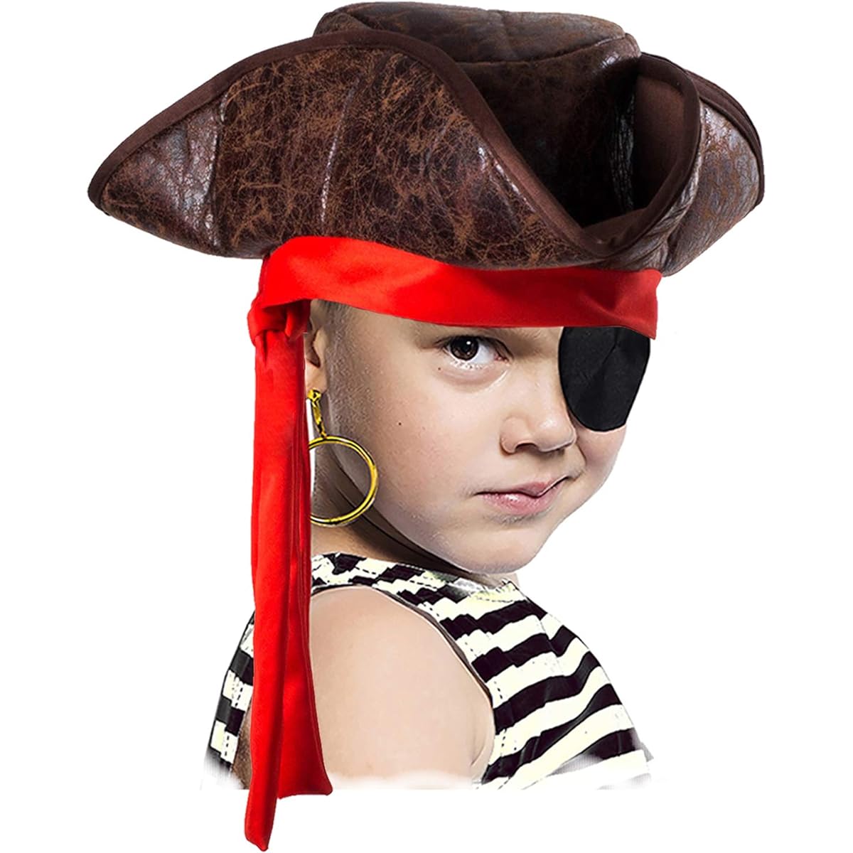 Tigerdoe Kids Pirate Hat - 3 Piece Set - Pirate Hat and Eye Patch - Pirate Accessories - Pirate Costume