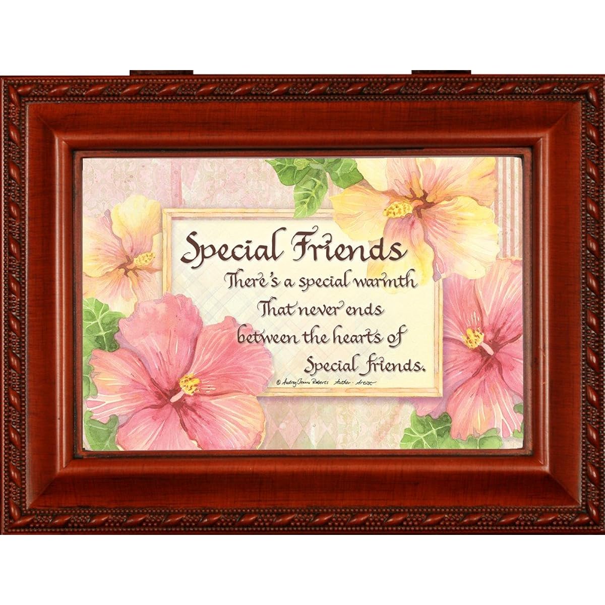 Special Friends Wood Grain Cottage Garden Traditional Music Box Plays Thats What Friends Are For