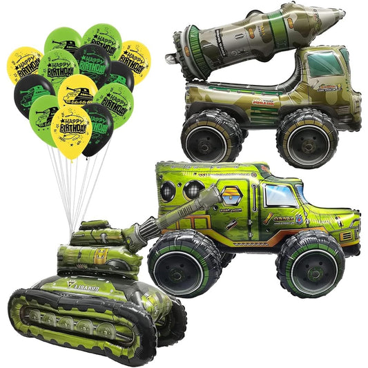 3 Pieces 3D Construction Truck Balloons - 3D Assembly Truck Inflatable Balloons Dump Truck Party Supplies Construction Birthday Party Decorations Baby Shower Boy or Girl Kids Toy Gift (4)