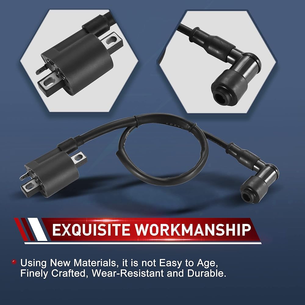 WOOSTAR Ignition Coil Replacement for Polaris 90 Kawasaki PW50 KX60 KX65 KX80 KX85 KX125 KDX200 ATV Dirt Bike Go Kart