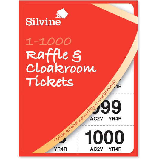 Silvine 1 – 1000 Raffle and Cloakroom Tickets