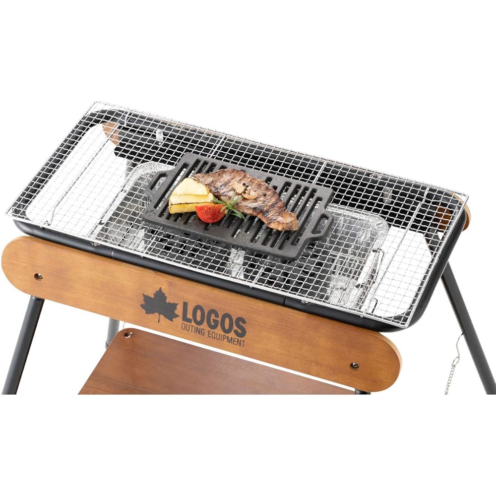LOGOS Pyramid Iron Grill Roaster 81064205 Black (approx.) Width 27.5 x Depth 16 x Height 1.5 cm