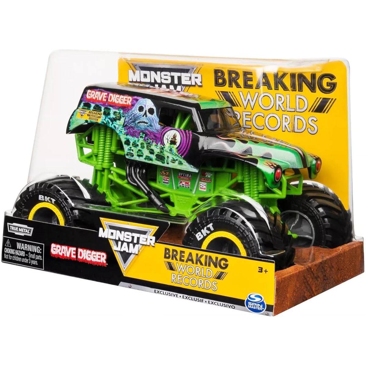 Monster Jam Official Grave Digger Breaking World Record Diecast Monster Truck 1:24 Scale
