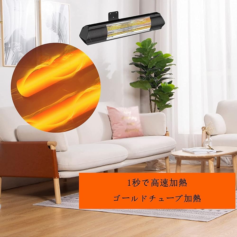 Halogen Heater, Carbon Heater, Electric Stove, PSE Certified, 1 Second Heating, Infrared Carbon Fiber Heater, Heating Equipment, Energy Saving, 500/1000W/1500W, 3 Temperature Adjustable, Fall