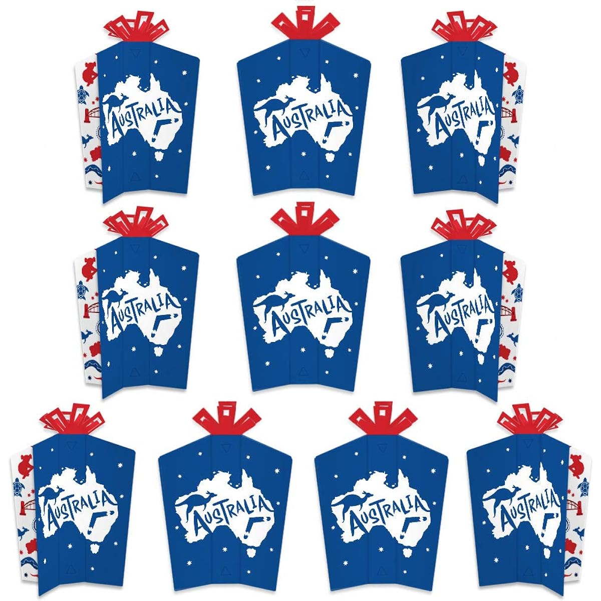 Big Dot of Happiness Australia Day – Table Decorations – G'Day Mate Aussie Party Folding Flair Centrepieces – 10pc