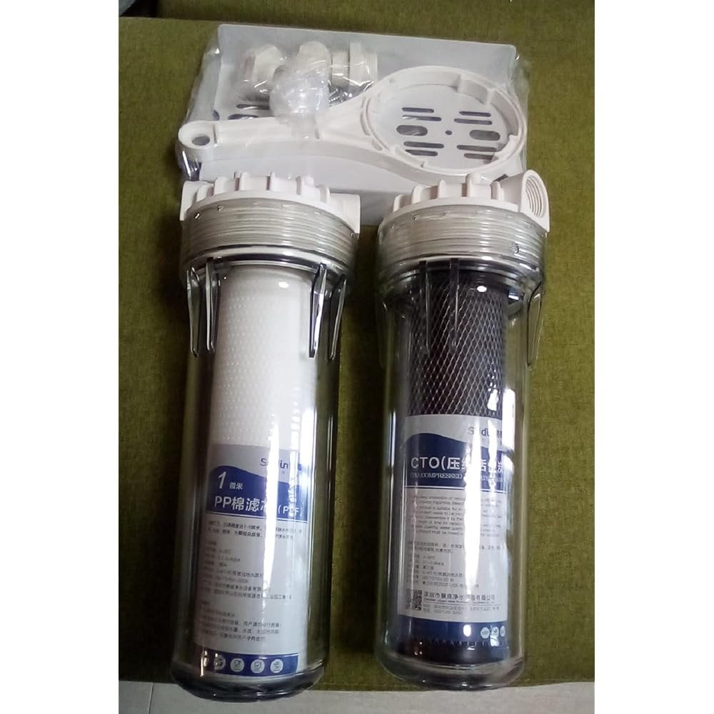 Water purifier filter for tropical fish, 10 inch PP cotton, residual chlorine removal, descaling, impurity removal, 2-tube filter