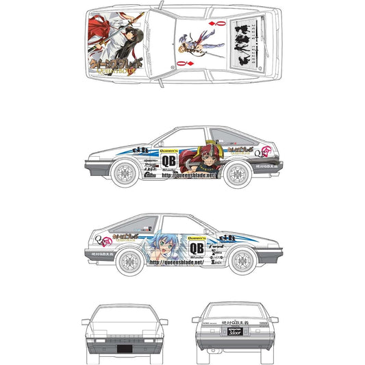Aoshima Bunka Kyozai 1/10 RC Itasha Body Set No.2 Queen's Blade AE86 Trueno