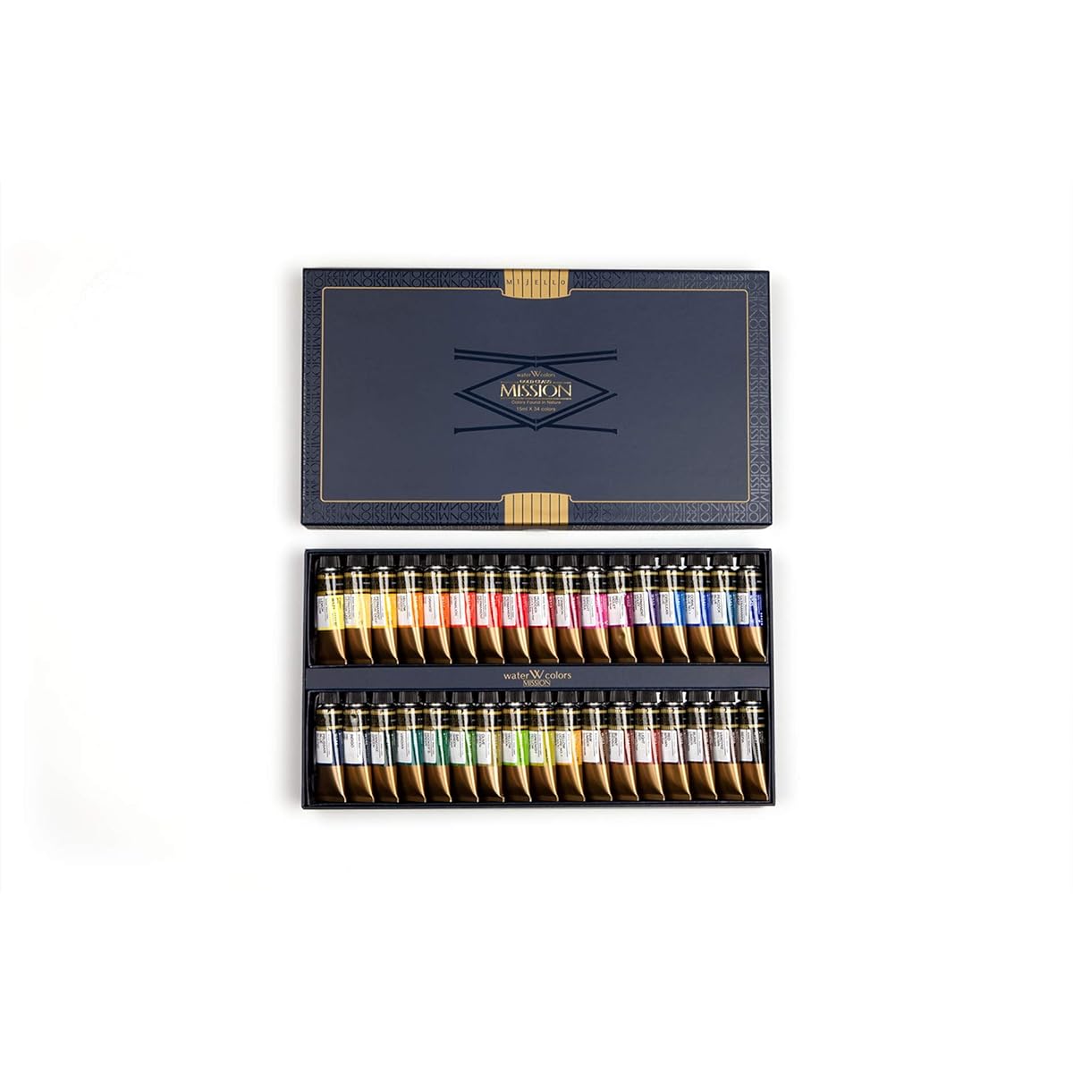 Mission Gold Water Color Set, 34 Colors by Mijello Mission Gold Class