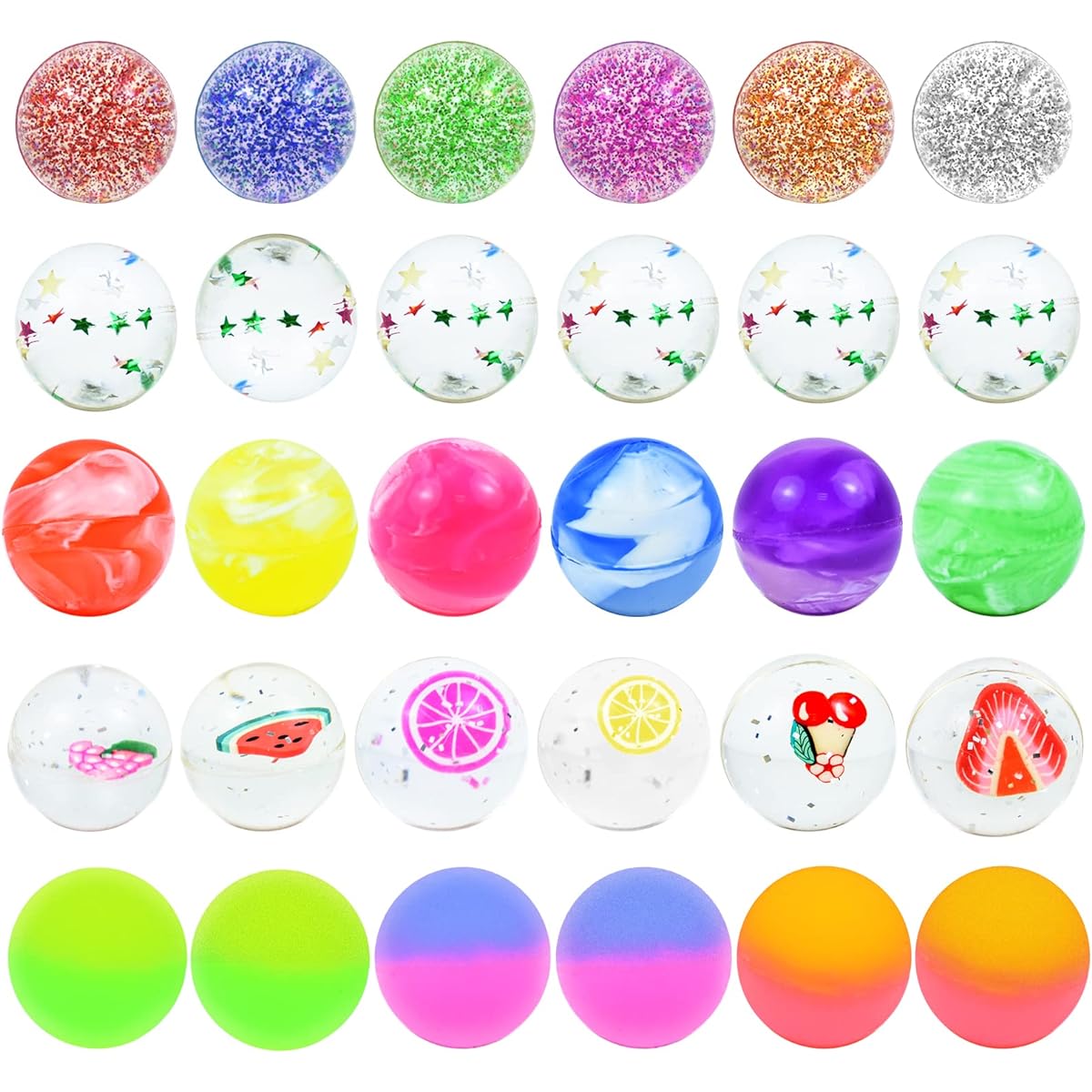 Mofuiry 1" Rubber Bouncy Balls Bulk