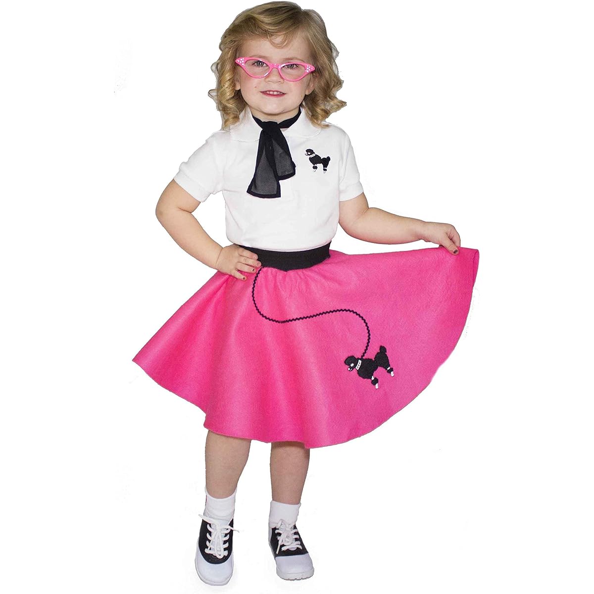 Toddler Poodle Skirt Three Piece Costume Set