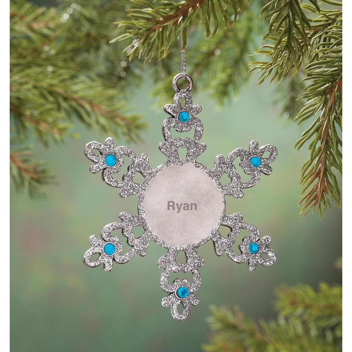 Personalized Birthstone Snowflake Pewter Ornament
