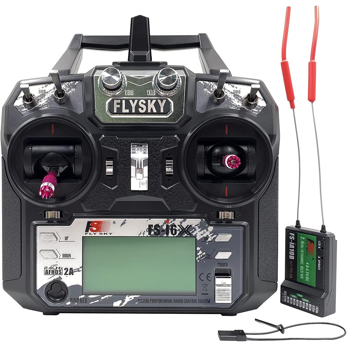Flysky fs-i6x 10ch 2.4ghz rc transmitter controller/ia10b receiver upgrade with cable for rc helicopter plane quadcopter glider