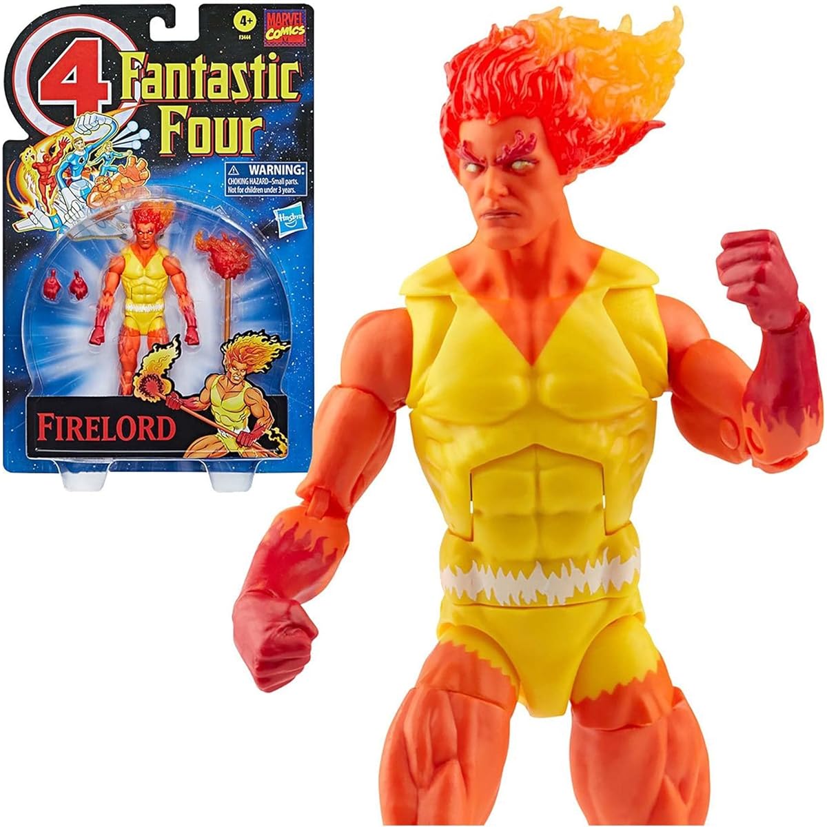 Hasbro Marvel Legends Series Retro Fantastic Four Firelord 6-Inch Action Figures with 3 Pieces (F3444)
