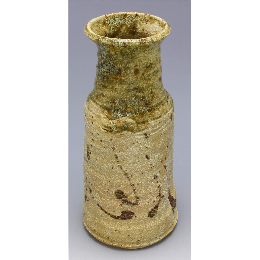 Mino ware Teruyuki Mizuno vase with ears ash glaze 039-0027