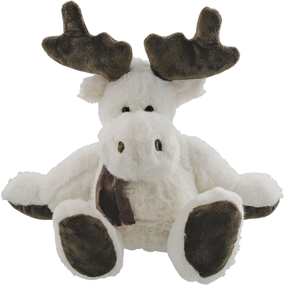 Enesco Kalidou Holiday Moose Scarf Plush Toy, 10 Inch, White