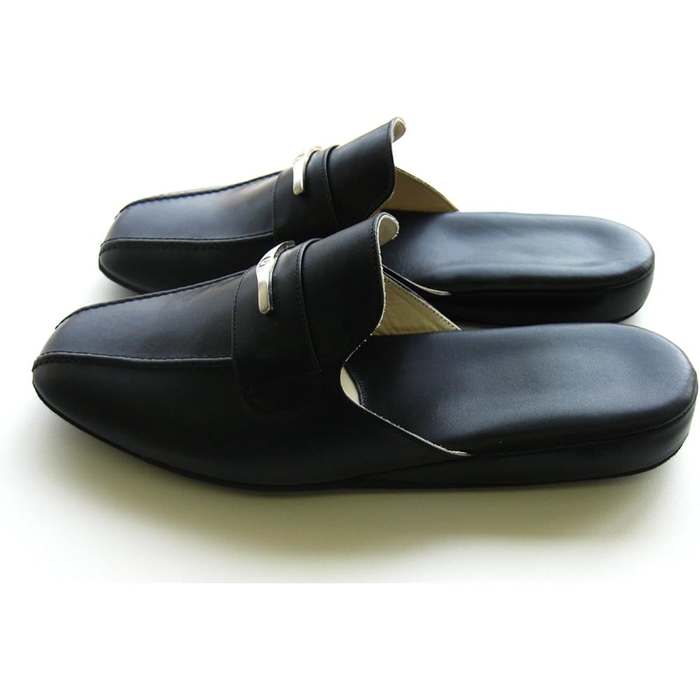 Okumura Slippers Mirashawn First Class L Black RACX6901BK Brand Made in Japan Luxury Genuine Leather Stylish