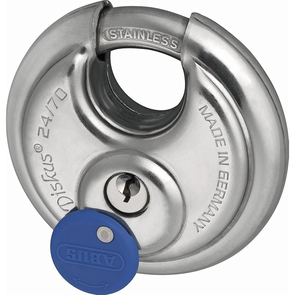 ABUS Strong Cylinder Padlock Discus Stainless Steel Crane 24IB-70