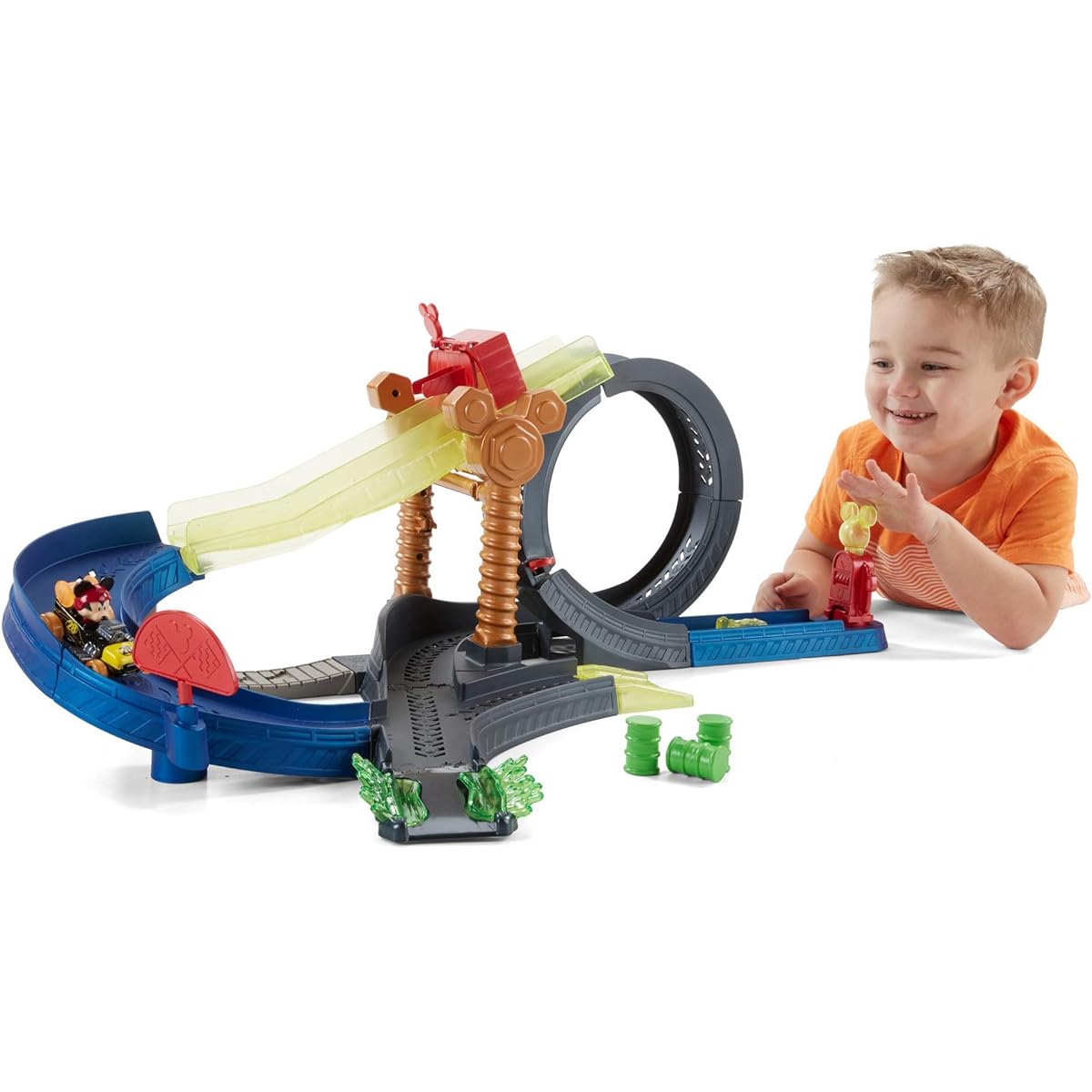 Fisher-Price Disney Mickey and the Roadster Racers Supercharged Mickey Drop & Loop Playset