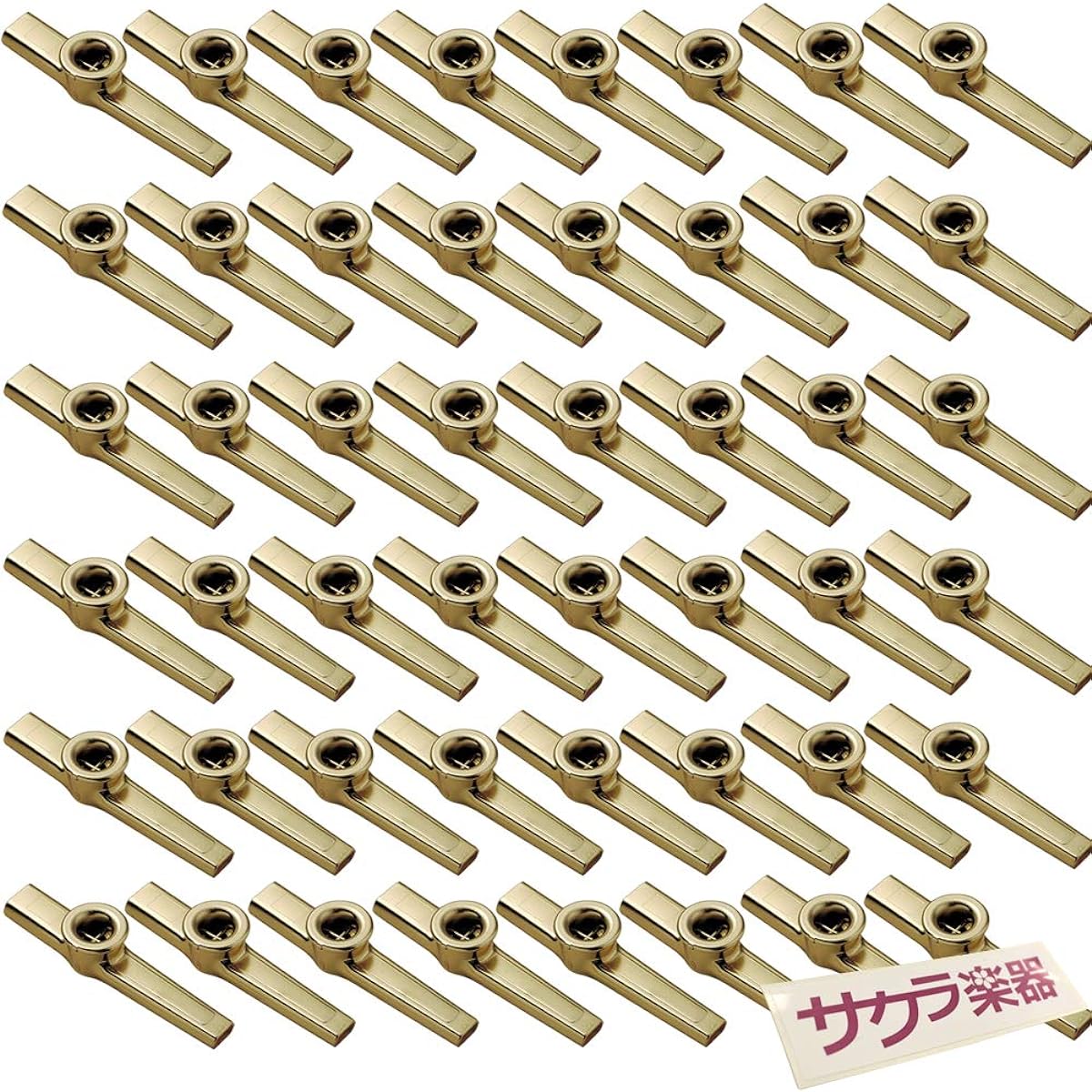 KC Kazoo Kazoo KZ-50/SV Silver Set of 48 with Sakura Musical Instrument Original Sticker