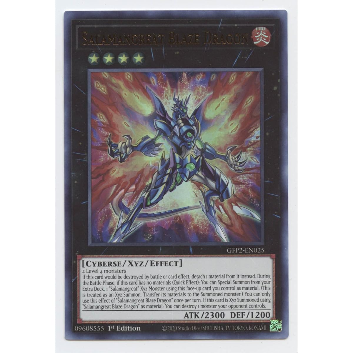 Salamangreet Blaze Dragon GFP2-EN025 Ultra Rare First Edition