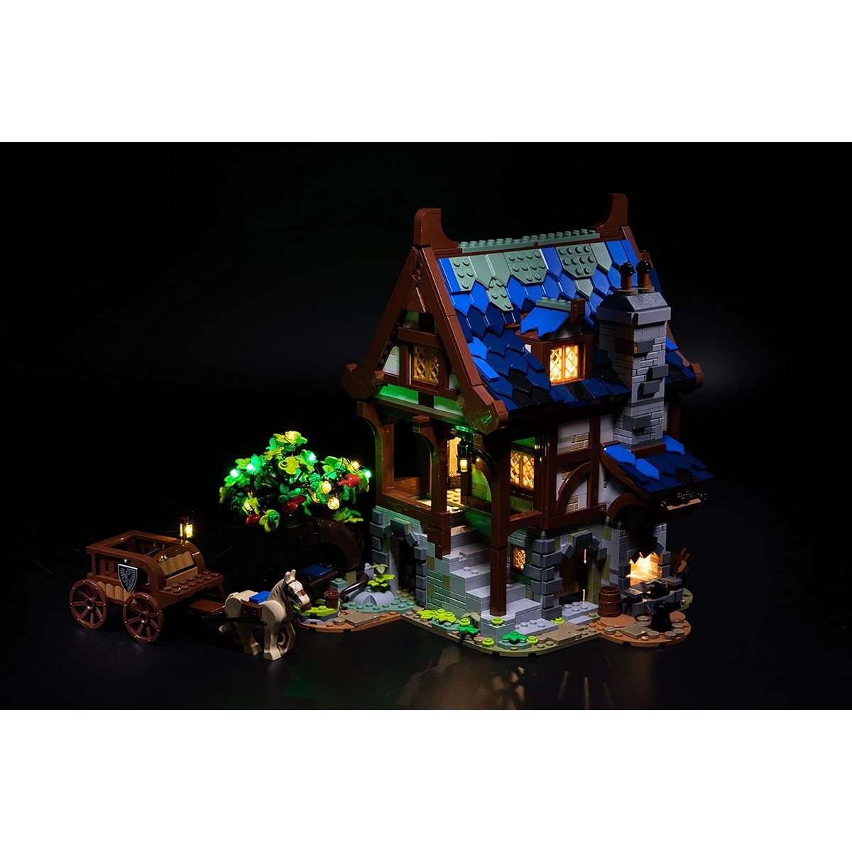 Brick Loot Deluxe LED Lighting Kit for LEGO Medieval Blacksmith Set 21325 - (Note: Model not included)..