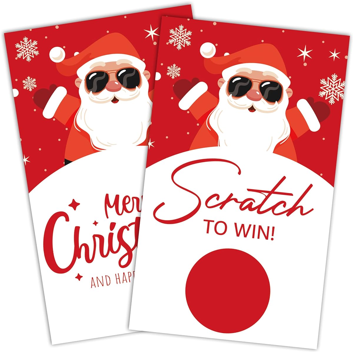 Fun Christmas Scratch Off Game Cards 50 Pack Christmas Party Scratch Game Merry Christmas Party Supplies for Groups Kids Adults Christmas Party Games Holiday Bridal Shower Baby Shower (HiMo170)