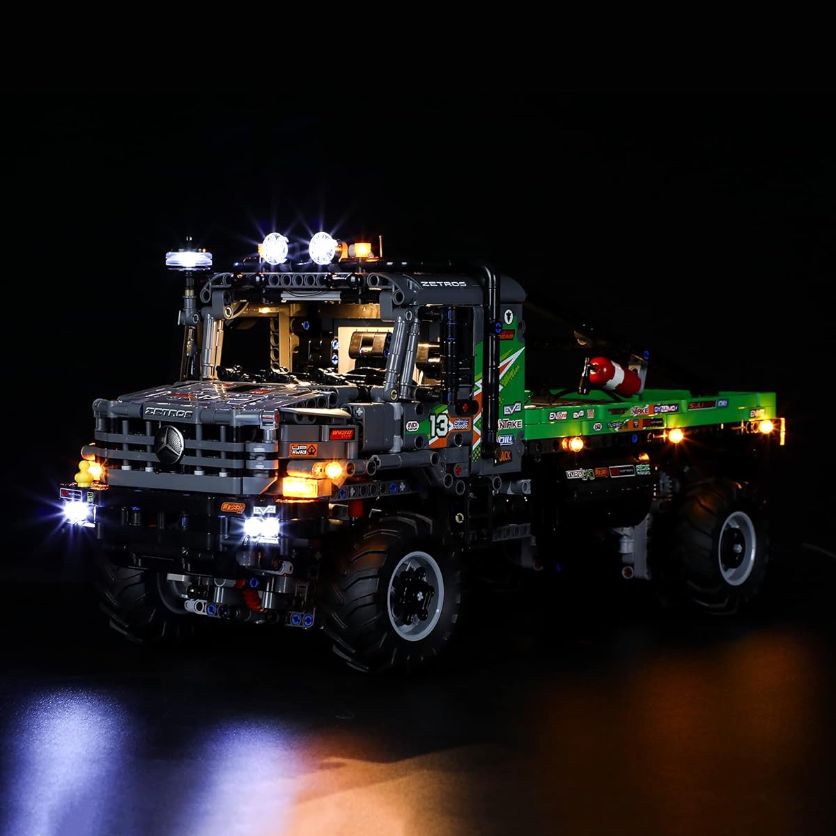 Lightailing LED Light Set for Zetros - All Wheel Drive Truck Building Blocks Model - LED Light Kit for Lego 42129 (Not Included)