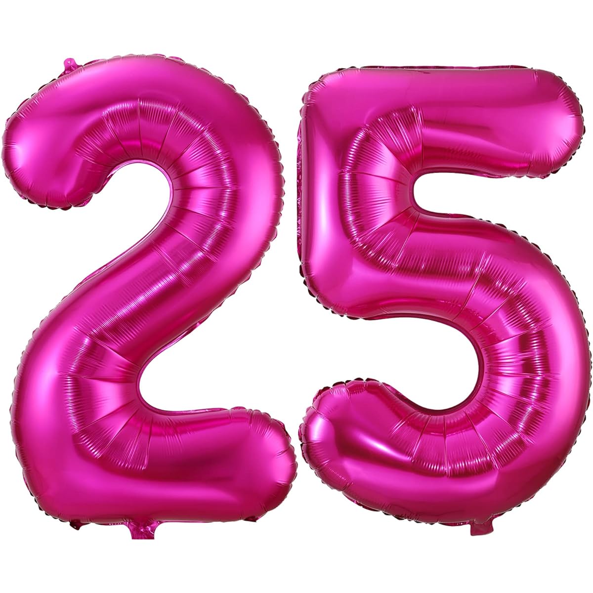 Hot Pink Number Balloons 40" Dark Pink Birthday Mylar Digital Balloons (Hot Pink Number 25)