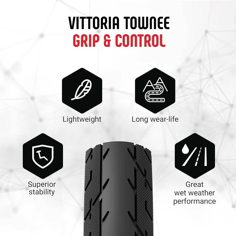 Vittoria Townee Clincher [Townee(FOLD)] All Black [Casing: Nylon 26 TPI]