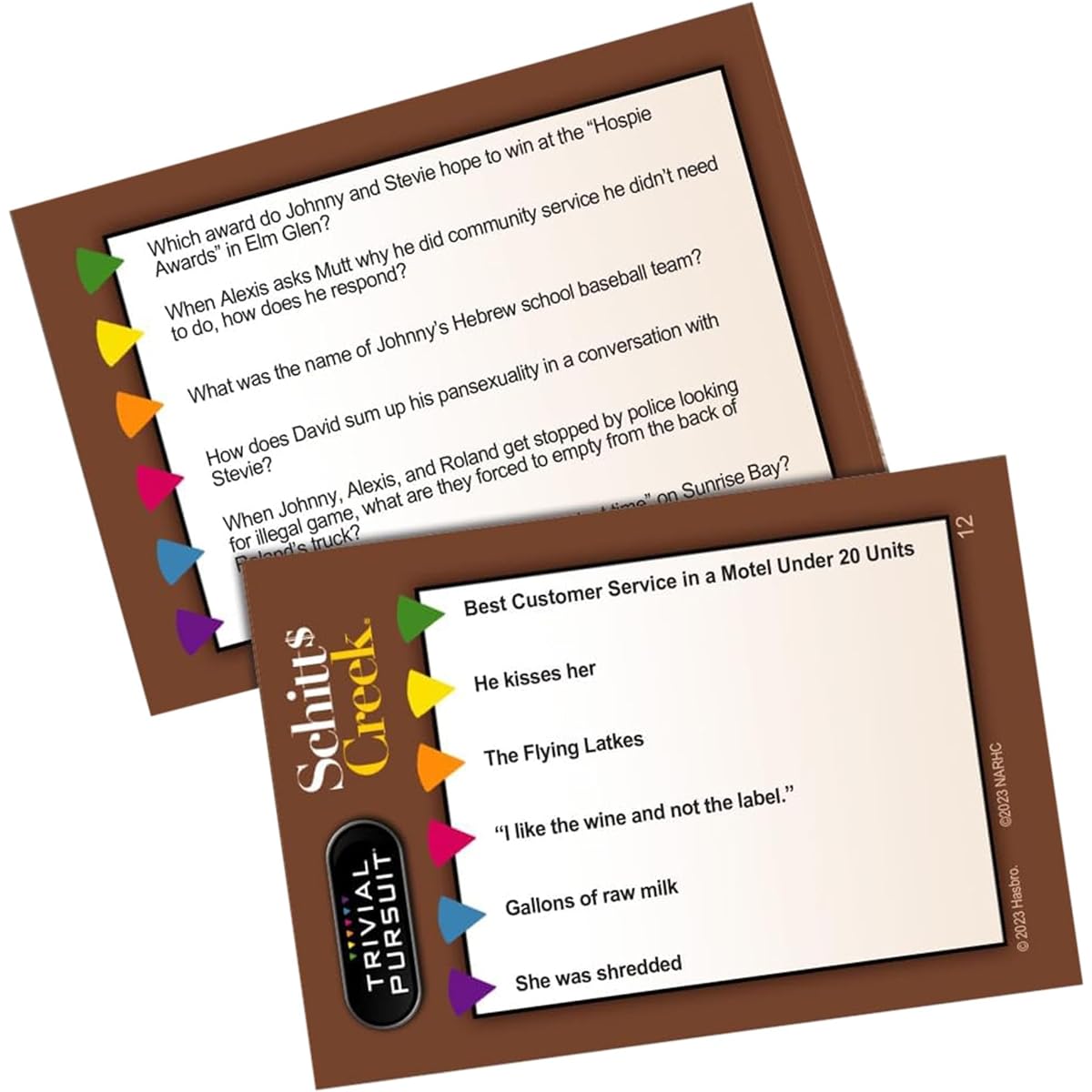USAOPOLY Trivial Pursuit Schitt's Creek Edition | Trivia Game from Schitt's Creek | 600 Questions and Die Travel Container | Officially Licensed Schitt's Creek Game
