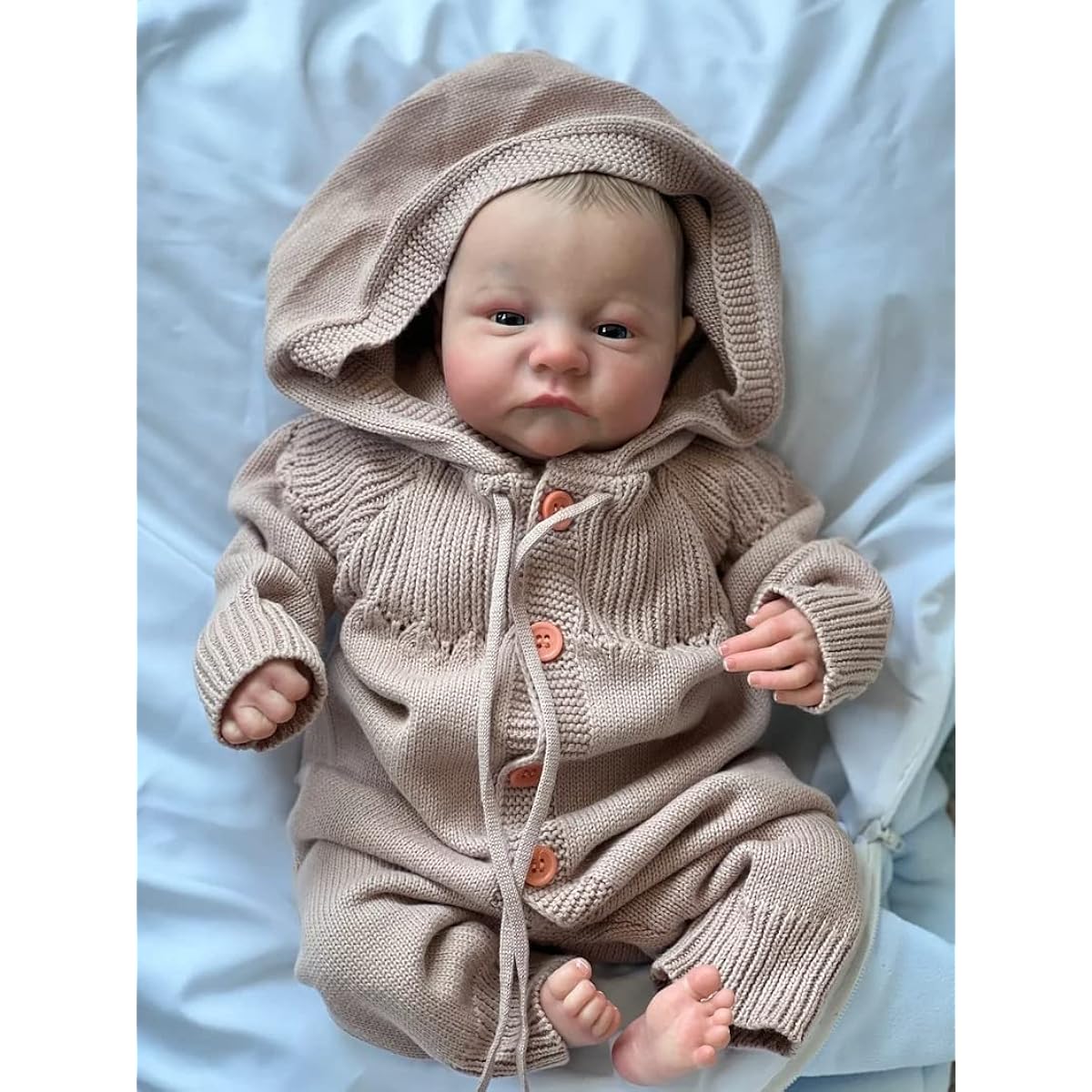 Pinky Lifelike Reborn Baby Doll 19 Inch Realistic Soft Vinyl Newborn Baby Doll Toy for Ages 3+