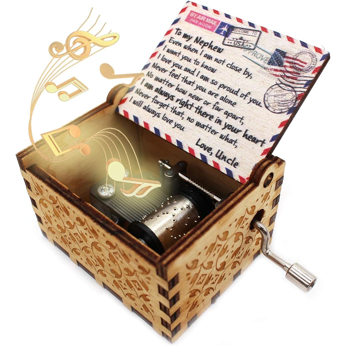 ukebobo Wooden Music Box - You are My Sunshine Music Box for Uncle and Nephew - 1 Set (xf2)
