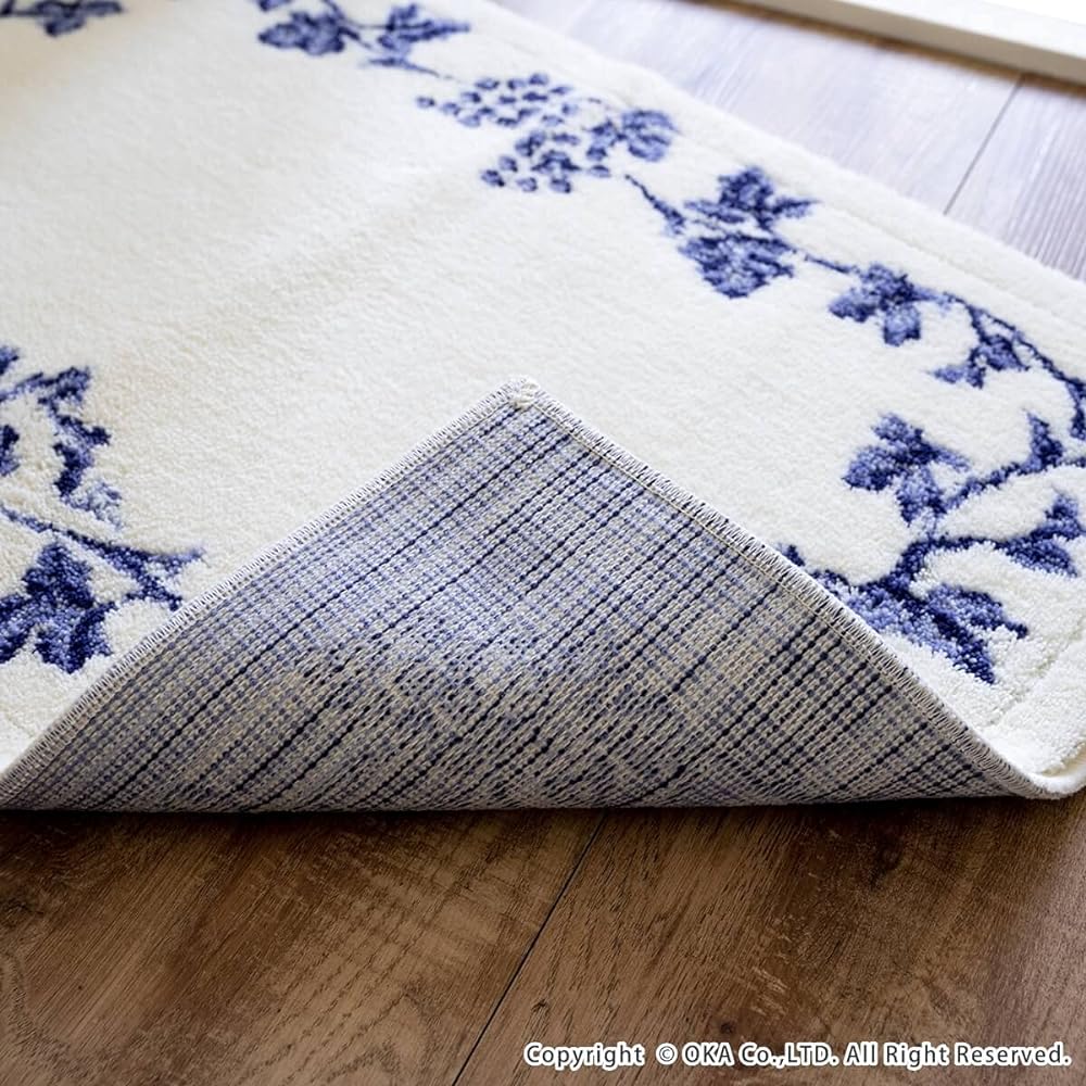 OKA Good Dry Bath Mat Lux Approx. 70cm x 100cm Blue (Water Absorbent, Quick Drying, Foot Wiping Mat, Antibacterial, Odor Resistant, Anti-Slip Treatment)