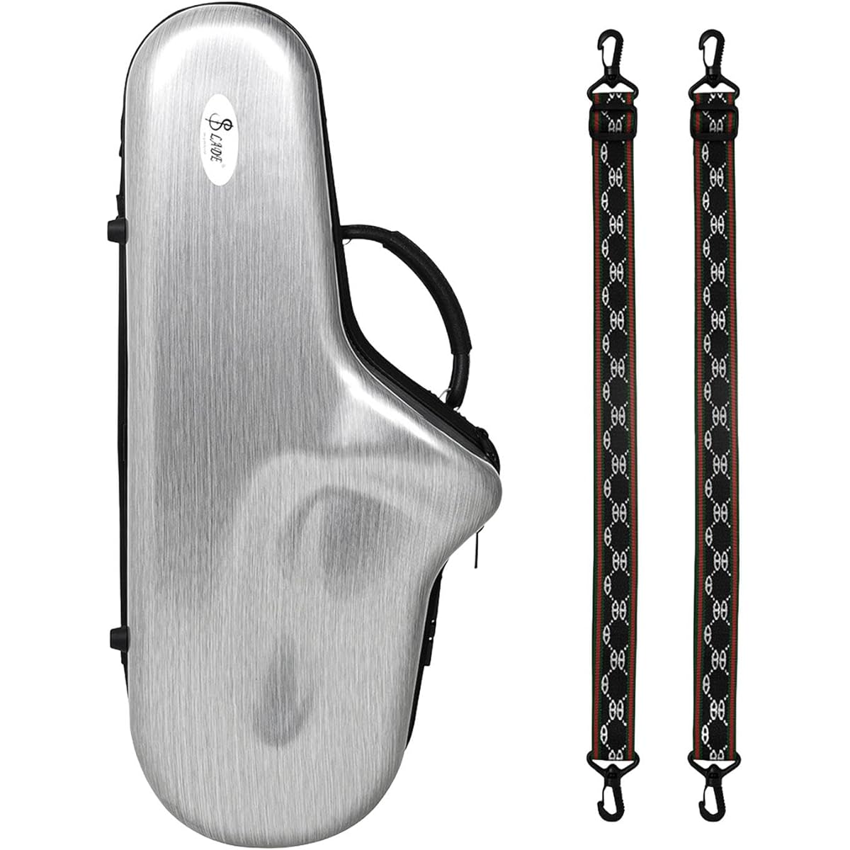 STARTIST Padded Saxophone Case with Backpack Straps, Carrying Handle Fiberglass Saxophone Gig Bag, Saxophone Carrying Case for Stage, Argent